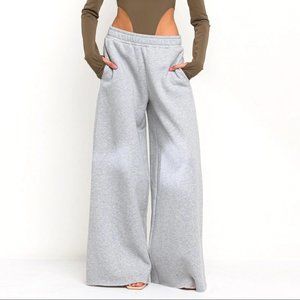 Personal Code CASUAL WIDE LEG SWEATPANT (Heather Grey)